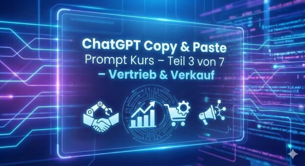 ChatGPT Copy & Past Prompt Kurs – Teil 3 von 7 – Vertrieb & Verkauf
